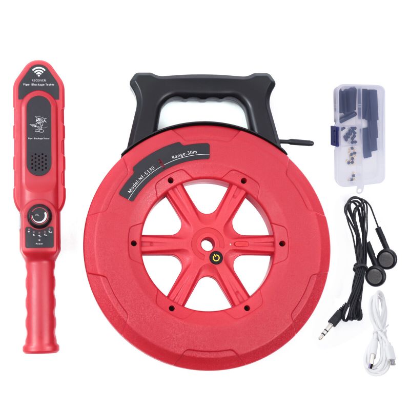 Photo 2 of 30M New Wall PVC Iron Pipe Blockage Detector Diagnostic -Tool Pipeline Red