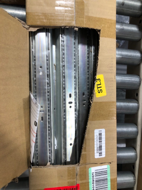 Photo 2 of 10 Pairs of 24 Inch Hardware 3-Section Full Extension Ball Bearing Side Mount Drawer Slides,100 LB Capacity Drawer Slide