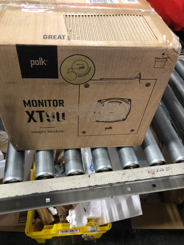 Photo 2 of ***MISSING CENTER SPEAKER*** Polk Monitor XT90 Hi-Res Height Speaker Pair for 3D Sound Effect Black & Polk Monitor XT30 Compact Center Channel Speaker - Hi-Res Audio Certified, Dolby Atmos & DTS:X Compatible, Midnight Black Monitor XT90 Speaker + Center C