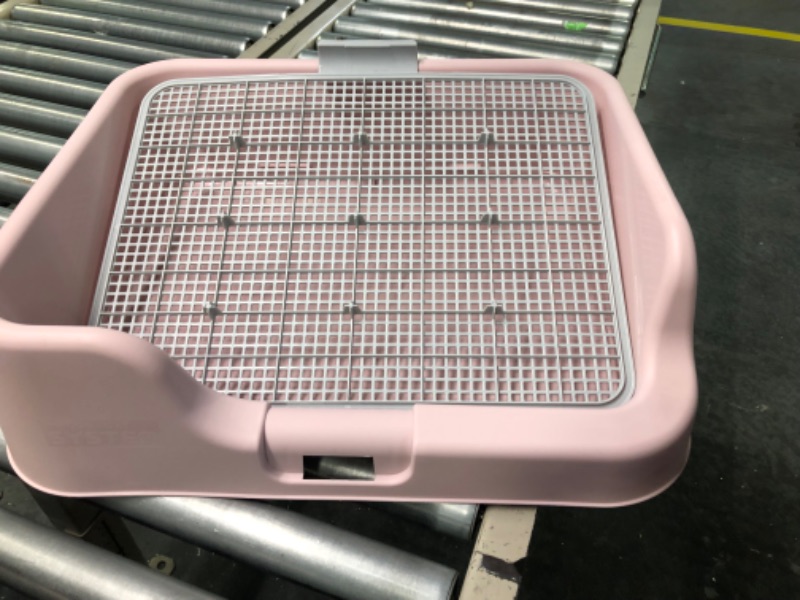 Photo 3 of [PS Korea] Indoor Dog Potty Tray – with Protection Wall Every Side for No Leak, Spill, Accident - Keep Paws Dry and Floors Clean (Pink)