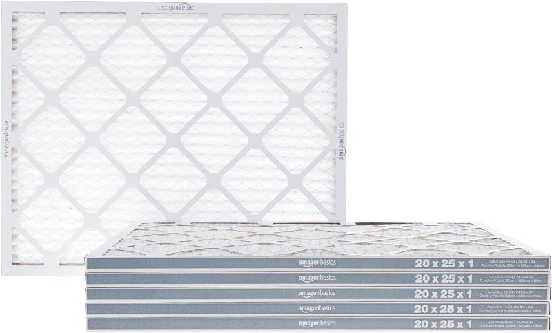 Photo 1 of Amazon Basics Merv 8 AC Furnace Air Filter - 20'' x 25'' x 1'', 6-Pack