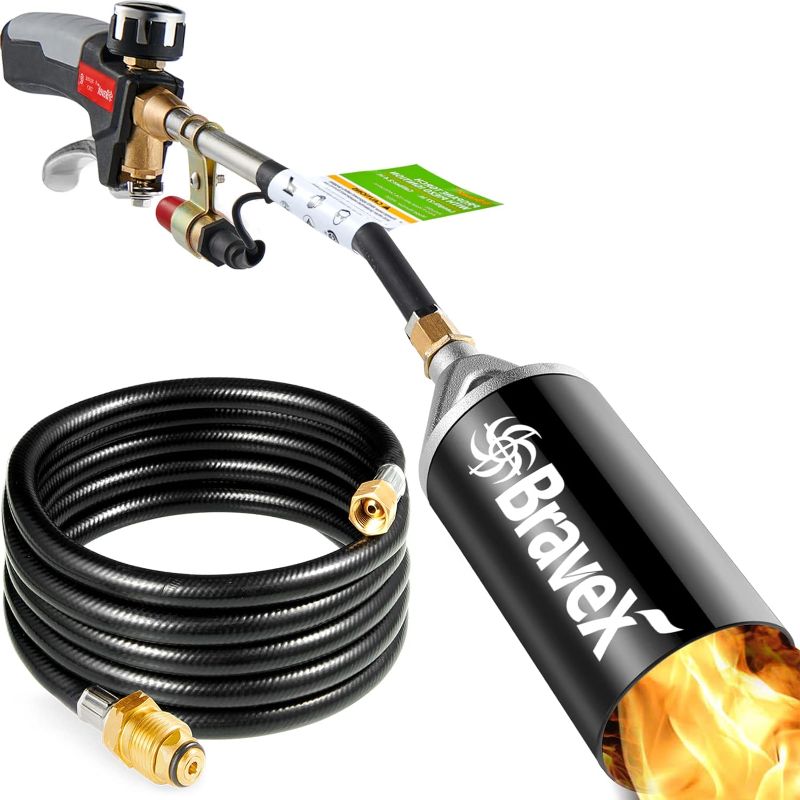 Photo 1 of 
Propane Torch Weed Burner Torch - Weed Torch with 10FT Hose, 800 000 BTU High Output Outdoor Torch Kit for Garden Stumps Wood Ice Snow Roofing