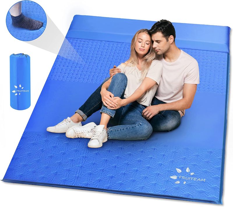 Photo 1 of 
FRUITEAM Double Sleeping Pad for Camping, Self Inflating Camping Pad, Camping Air Mattress, 2 Person Camping Mat with Pillow, Inflatable Foam Camping Pad...