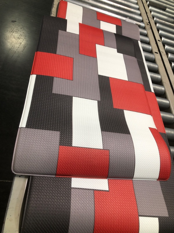 Photo 2 of 
Red Black White Geometric Patterns Kitchen Rugs and Mats Set of 2,Modern Decoration Style Kitchen Mat Non-Slip Absorbent Mats for Sink Waterproof Runner Rug...
Size:17*30/17*48inch