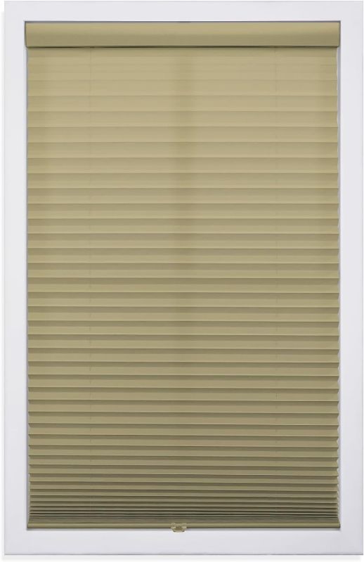 Photo 1 of 
DEZ Furnishings QDCM230640 Cordless Light Filtering Pleated Shade, 23W x 64L Inches, Camel