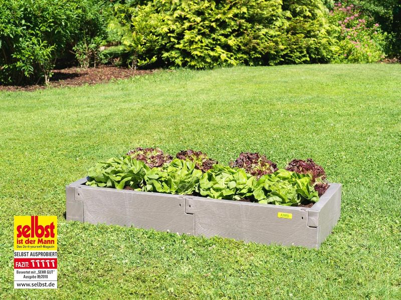 Photo 1 of 
Juwel TRB1-20476 Exaco Timber Polyethylene Planter Box Patio Growing Extension Layer, Grey