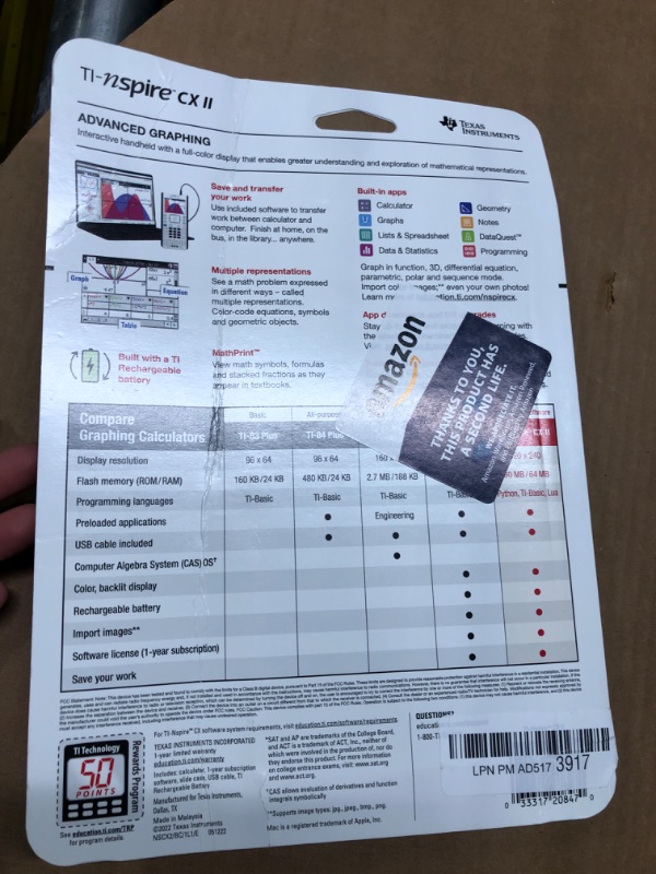 Photo 3 of Texas Instruments® TI-Nspire CX-II Color Graphing Calculator