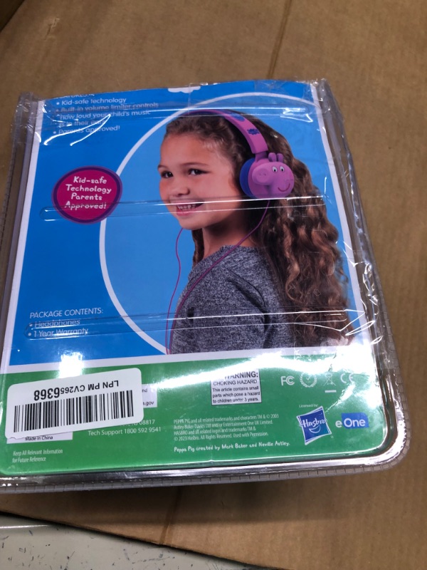 Photo 3 of Peppa Pig Over-Ear Headphones for Kids - Adjustable Headband, Stereo Sound, Tangle-Free Cable, Volume Control, and 3.5mm Jack - Perfect for School, Home, and Travel