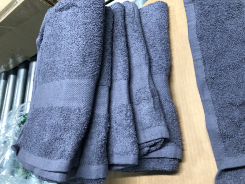 Photo 1 of Grey Towels for Bathroom 6 Pack, Cotton Bath Towel Set for Hotel, Gym, Spa, Soft Extra Absorbent Quick Dry 24x50 Inch