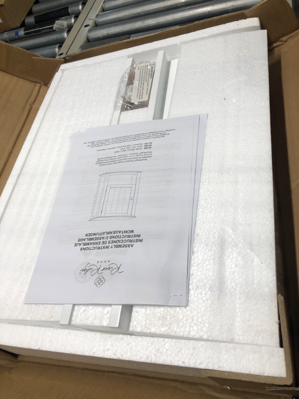 Photo 1 of Ashland 16-1/2 in. W x 20 in. H x 7 in. D Bathroom Storage Wall Cabinet in White