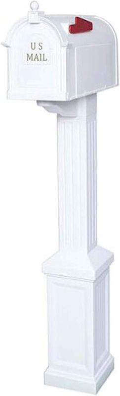 Photo 1 of 
Postal Pro PP3400WHM Craftsman Mailbox Post Kit, White
