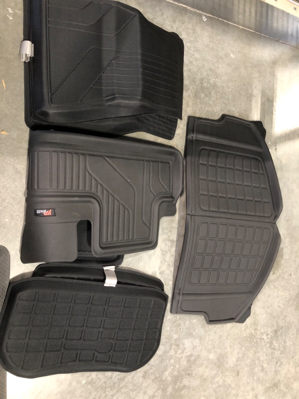 Photo 3 of BHASD 6pcs All Weather Floor Mats 3D Full Set Liners for Tesla Model 3 New 2021 2022 2023 Car Floor Mats Cargo Liner Trunk Mat Interior Accessories, Durable Waterproof Odorless TPE XPE Material Full Set?6 pcs?