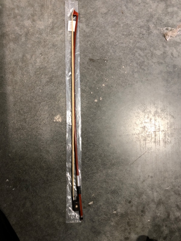 Photo 1 of AMZZ Violin Bow 4/4 Superior Brazilwood Violin Bow ebony frog white Horse hair Well Balanced Handmade Intermediate Users Advance students Violin Bow