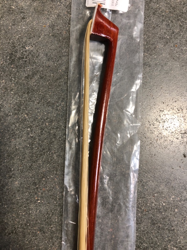 Photo 5 of AMZZ Violin Bow 4/4 Superior Brazilwood Violin Bow ebony frog white Horse hair Well Balanced Handmade Intermediate Users Advance students Violin Bow