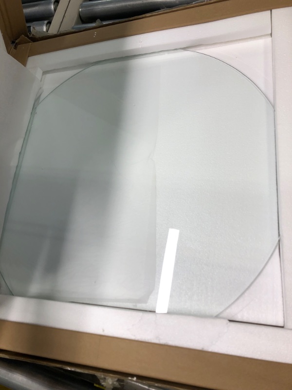 Photo 3 of 23 in. Clear Round Glass Table Top, 1/4 in. Thickness Tempered Flat Edge Polished