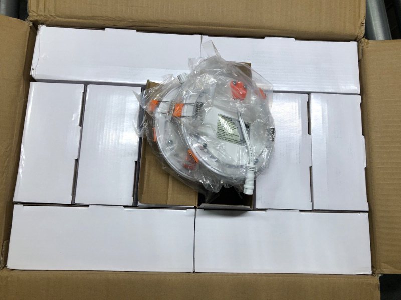 Photo 1 of Amico 24 Pack 4 Inch 5CCT Ultra-Thin LED Recessed Ceiling Light with Junction Box, 2700K/3000K/3500K/4000K/5000K Selectable, 10W Eqv 60W, Dimmable Can Light, 800LM High Brightness Downlight - ETL&FCC