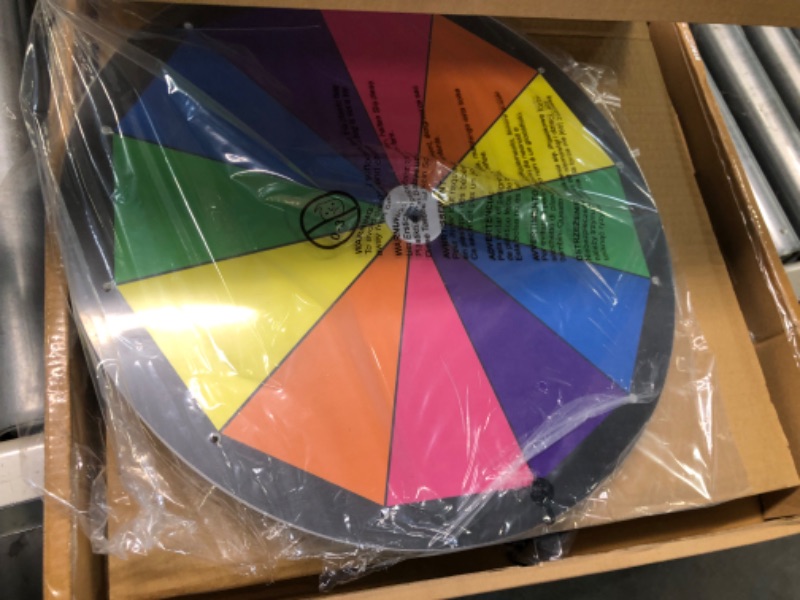 Photo 3 of Hooomyai 15 Inch Tabletop Spinning Wheel with 12 Slots Durable Base Stand Spin Wheel for Prizes Dry Erase Prize Wheel with Dry Erase Markers and Eraser for Carnival Trade Show Party