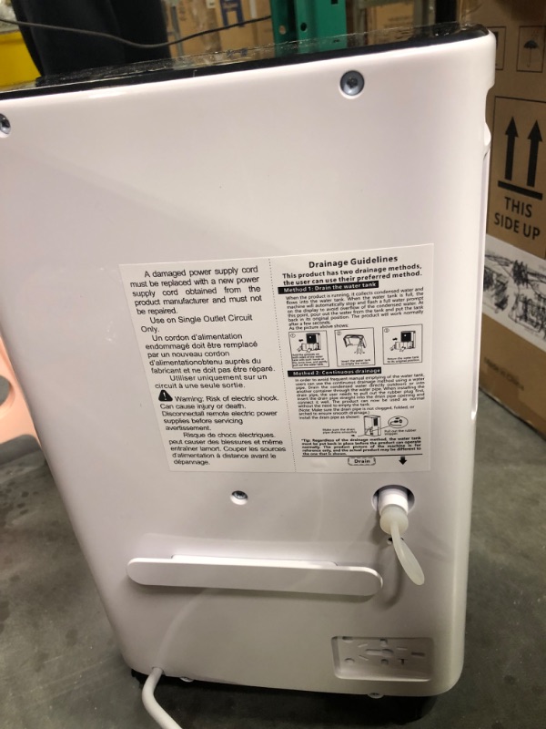 Photo 6 of 30 Pint Dehumidifiers for Home with Drain Hose, VEAGASO 2,500 Sq.Ft Dehumidifier for Basement, Large Room, Bathroom, Three Operation Modes, Intelligent Humidity Control, Dry Clothes, 24HR Timer