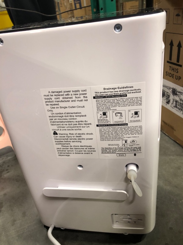 Photo 1 of 30 Pint Dehumidifiers for Home with Drain Hose, VEAGASO 2,500 Sq.Ft Dehumidifier for Basement, Large Room, Bathroom, Three Operation Modes, Intelligent Humidity Control, Dry Clothes, 24HR Timer
