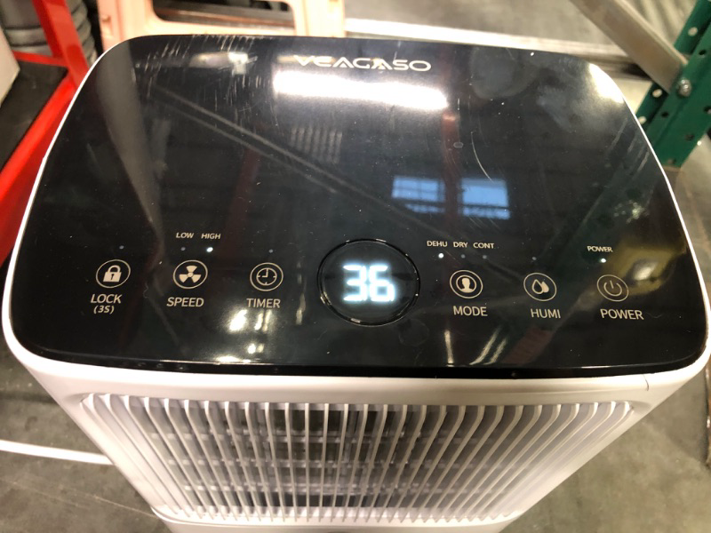 Photo 1 of 30 Pint Dehumidifiers for Home with Drain Hose, VEAGASO 2,500 Sq.Ft Dehumidifier for Basement, Large Room, Bathroom, Three Operation Modes, Intelligent Humidity Control, Dry Clothes, 24HR Timer
