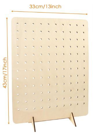 Photo 3 of 2 Pcs Wooden Pegboard Display Stand Retail Rack Pegboard Display Board Keychain Display Stand for Jewelry Craft Shows, Selling, Tools, Peg Board Accessories Rack Organizer, 17" X 13"