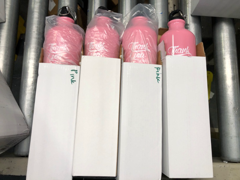 Photo 1 of 4 Pcs Thank You Gifts Thank You for Being Awesome Water Bottle Aluminum Water Bottles 20oz Reusable Leak Proof Twist Lid Buckle Sports Water Bottle Appreciation Gift for Coworker Teacher (Multicolor)