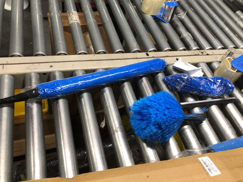 Photo 1 of 20 Foot High Reach Duster Kit with 5-12 Ft Extension Pole, Window Squeegee with Scrubber, Cobweb Duster Spider Web Brush, High Ceiling Fan Duster for Cleaning High Window, Ceiling Fan, Interior Roof