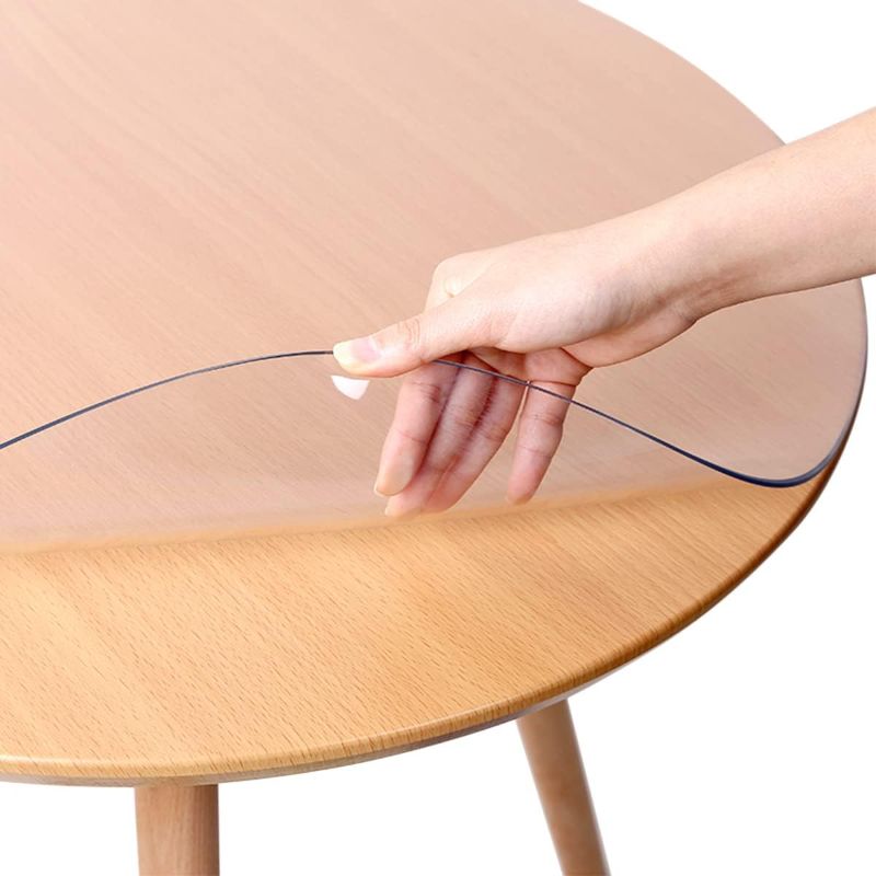 Photo 1 of 30 1/2 inch Round Clear Plastic Table Cover