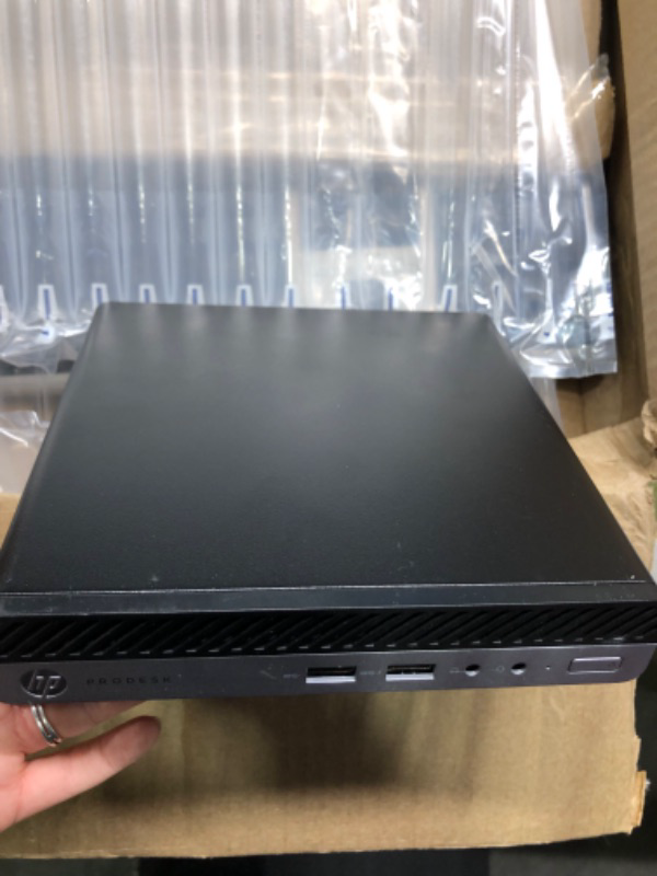 Photo 1 of HP ProDesk 400 G3 Mini, Intel Core i5-6500 2.5G, 8GB RAM, 256GB SSD, Win10 Pro (Renewed) i5 Desktop Mini + Keyboard and mouse