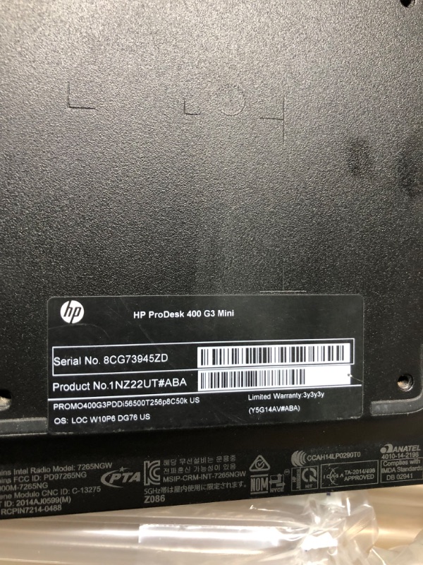 Photo 1 of HP ProDesk 400 G3 Mini, Intel Core i5-6500 2.5G, 8GB RAM, 256GB SSD, Win10 Pro (Renewed) i5 Desktop Mini + Keyboard and mouse