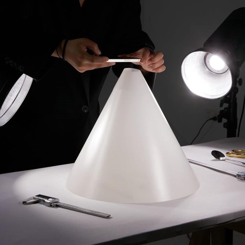 Photo 1 of BEIYANG Light Cone 360 Degree Photography Diffuser for Reflective Objects, Tabletop Light Cone for Small Products Cosmetics Jewelry Photo Photography Props, Light Cone for Smartphone https://a.co/d/4GaiMqV