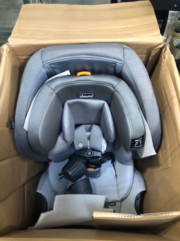 Photo 3 of Chicco OneFit ClearTex All-in-One Car Seat, Rear-Facing Seat for Infants 5-40 lbs, Forward-Facing Car Seat 25-65 lbs, Booster 40-100 lbs, Convertible Car Seat | Drift/Grey