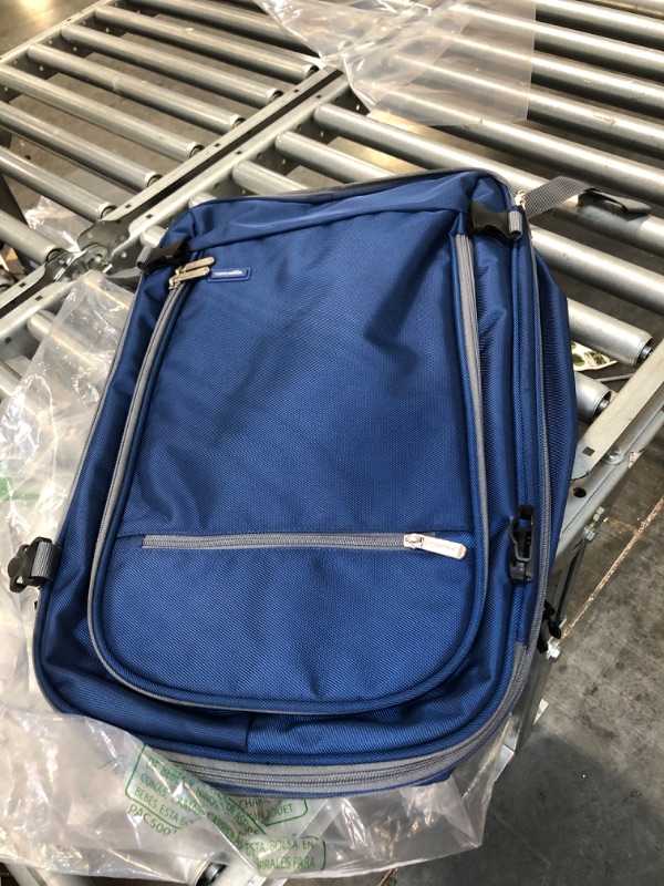 Photo 2 of Amazon Basics Carry-On Travel Backpack - Navy Blue Navy Backpack