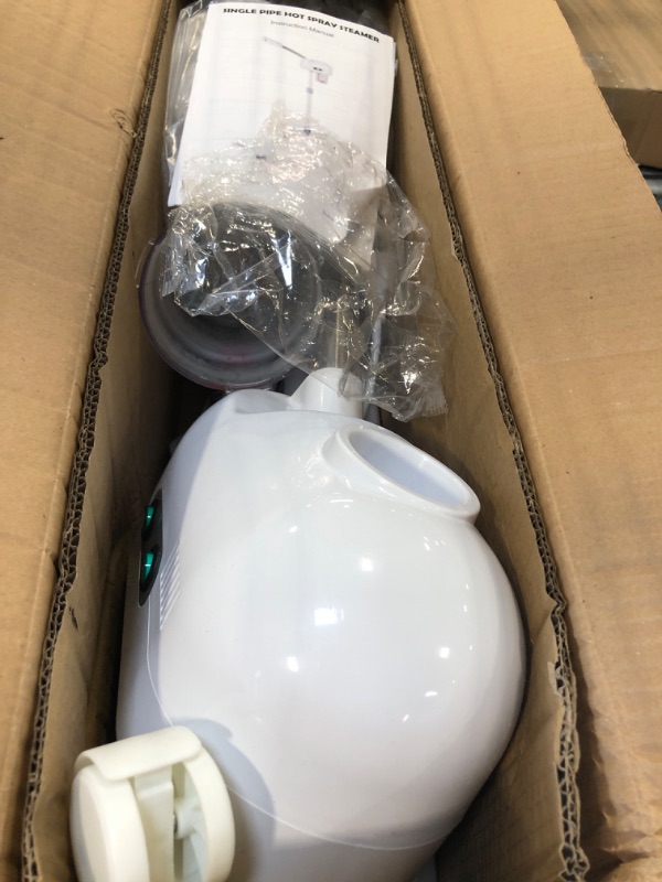 Photo 1 of AceFox Professional Ozone Facial Steamer with Hot Mist Function, Stand Facial Steamer On Wheels, Height Adjustable & 360° Rotatable Nozzle, Use at Home & Salon SPA Buttons