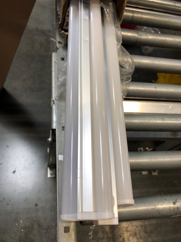Photo 1 of (Pack of 4) Barrina LED T5 Integrated Single Fixture, 4FT, 2200lm, 6500K (Super Bright White), 20W, Utility Shop Light, Ceiling and Under Cabinet Light, ETL Listed, Corded Electric with ON/Off Switchs