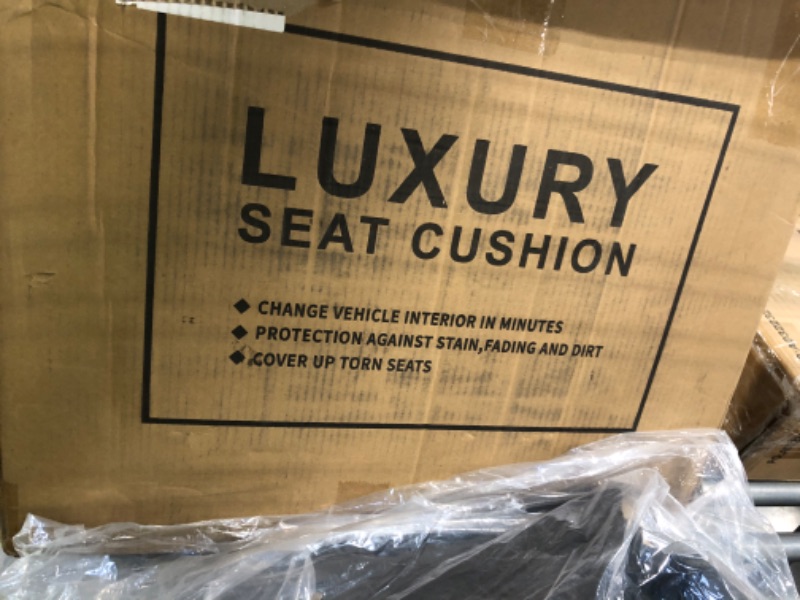 Photo 1 of LINGVIDO Leather Car Seat Covers,Breathable and Waterproof Faux Leather Automotive Seat Covers for Cars SUV Pick-up Truck Sedan,Universal Anti-Slip Driver Seat Cover with Backrest (Full Seat, Black) Black 5 Sets Full Seat