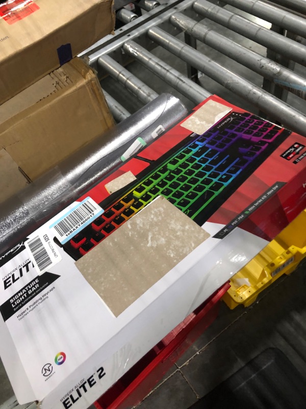 Photo 2 of HyperX Alloy Elite 2 – Mechanical Gaming Keyboard, Software-Controlled Light & Macro Customization, ABS Pudding Keycaps, Media Controls, RGB LED Backlit, Linear Switch, HyperX Red,Black
