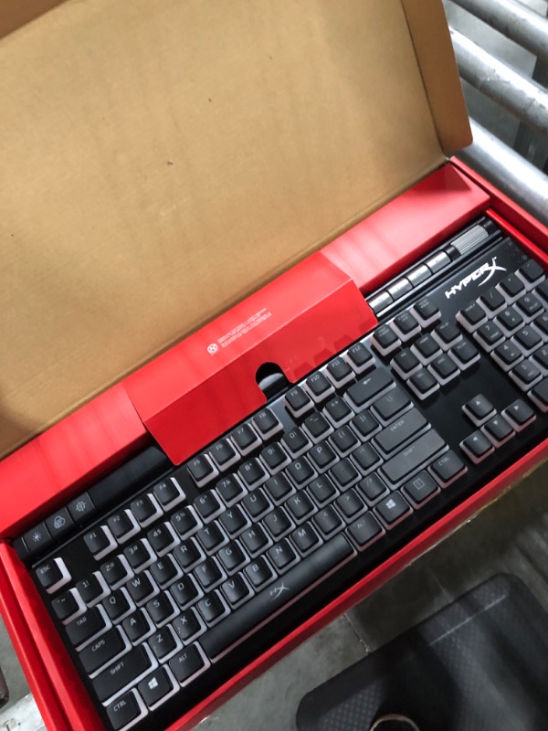 Photo 3 of HyperX Alloy Elite 2 – Mechanical Gaming Keyboard, Software-Controlled Light & Macro Customization, ABS Pudding Keycaps, Media Controls, RGB LED Backlit, Linear Switch, HyperX Red,Black
