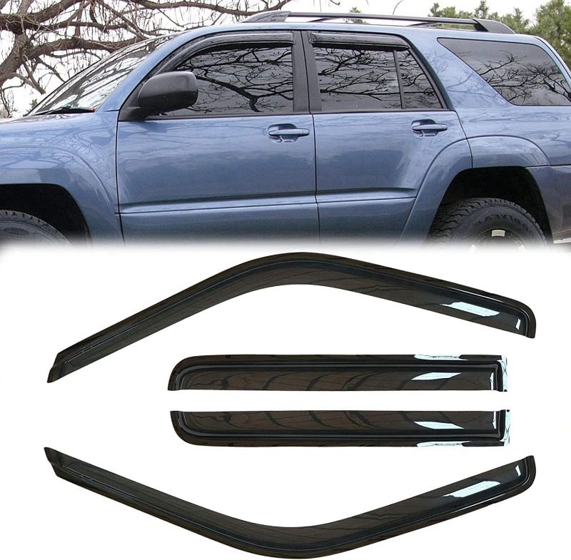 Photo 1 of VICOJETOR Original Side Window Wind Deflector,4pcs Out-Channel Tape-On Nice Sun Rain Guards Set,Window Visor fit for 2003-2009 Toyota 4Runner N210 xp 94924 2003-2009 4Runner N210