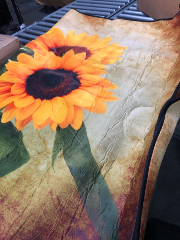 Photo 3 of ALAZA Sunflower Artwork Floral Vintage Leaf Non Slip Area Rug 5' x 7' for Living Dinning Room Bedroom Kitchen Hallway Office Modern Home Decorative 5' x 7' Multi4