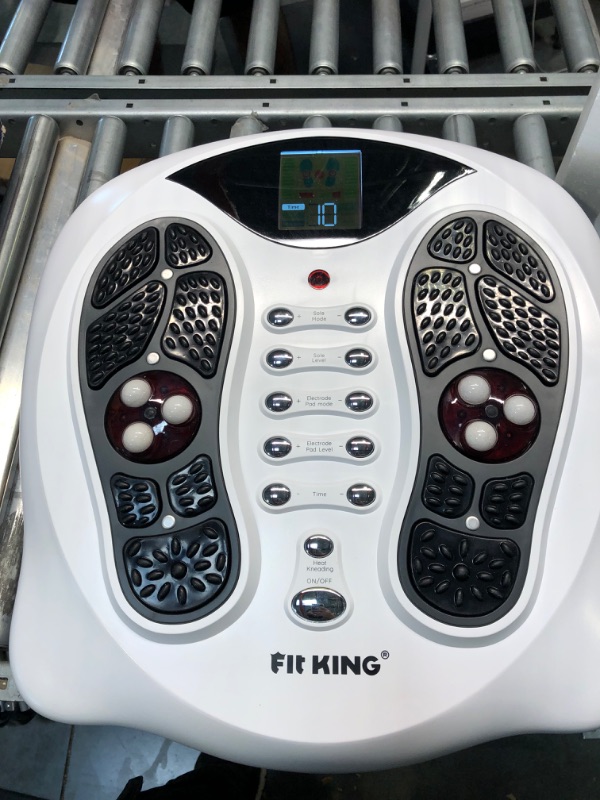 Photo 3 of FIT KING Foot Circulation Stimulator Machine (FSA HSA Eligible) with EMS TENS Pads, Advanced Nerve Muscle Massager for Neuropathy Pain and Circulation,Plantar Fasciitis,Diabetes,RLS Pain Relief