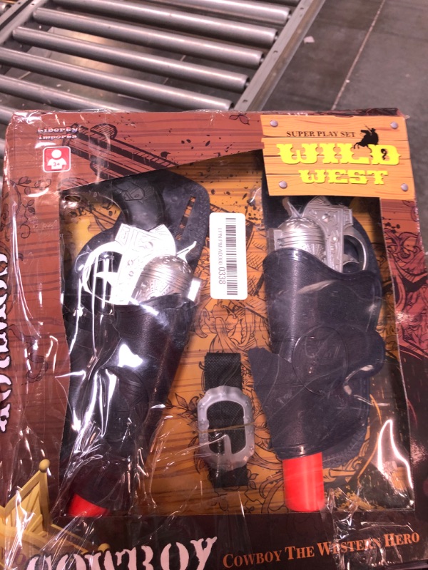 Photo 2 of Liberty Imports 11 inches Western Dual Toy Cowboy Gun and Holster Set Wild West Cowboy Sheriff with Realistic Sounds