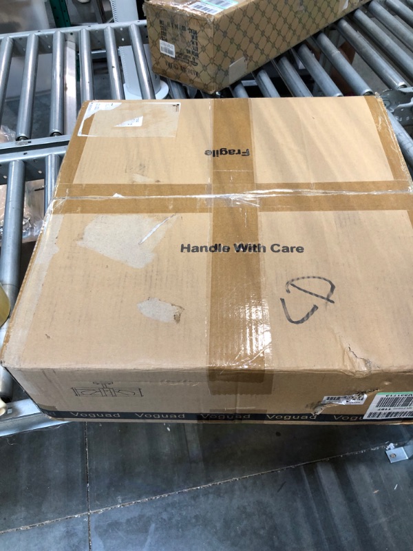 Photo 1 of Voguad Farmhouse Rustic Chandelier Light Fixture, 5-Light Round Wooden Chandelier, Decorative Lighting Fixture for Dining Room Kitchen Island Breakfast Area Brown