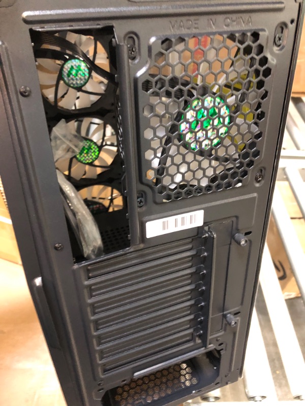 Photo 1 of MUSETEX ATX PC Case with 6 Pcs 120mm ARGB Fans, Mid-Tower Gaming PC Case, Tempered Glass Computer Chassis, USB 3.0, MN6-B, Black
