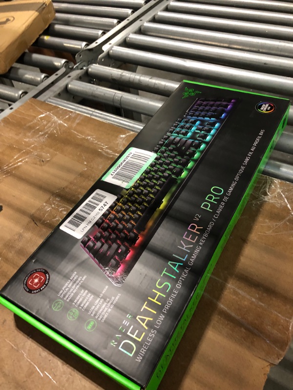 Photo 2 of Razer DeathStalker V2 Pro Wireless Gaming Keyboard: Low-Profile Optical Switches - Linear Red - HyperSpeed Wireless & Bluetooth 5.0-40 Hr Battery - Ultra-Durable Coated Keycaps - Chroma RGB DeathStalker V2 Pro Linear Optical Switch