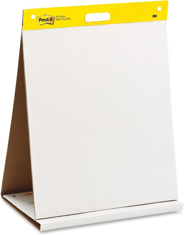 Photo 1 of 3M Tabletop Easel Pad, Super Sticky, 20 Sht, 20"x23", Plain WE (MMM563R)
