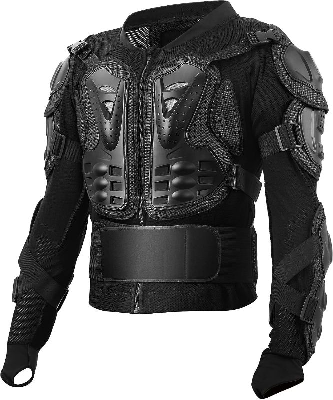 Photo 1 of PELLOR Motorcycle Armor Vest Chest Back, Motorcycle Vests for Men, Motocross Body Guard Vest Cycling Protector Vest Skiing Riding Skating Anti-Fall Vest Protective Gear
