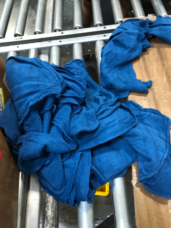 Photo 4 of  Auto Mechanic Shop Towels 500 Pack Bulk Shop Rags 100% Cotton Size Commercial Grade (500 Pack, Blue)
