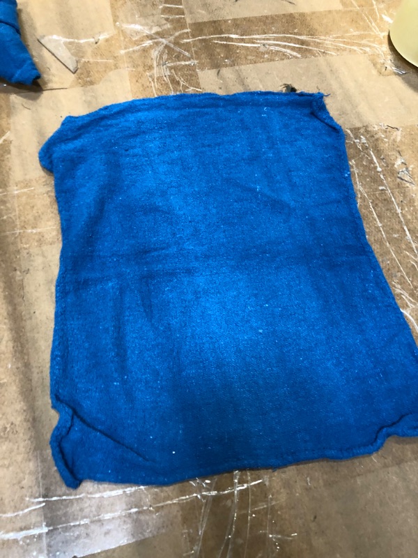 Photo 3 of  Auto Mechanic Shop Towels 500 Pack Bulk Shop Rags 100% Cotton Size Commercial Grade (500 Pack, Blue)
