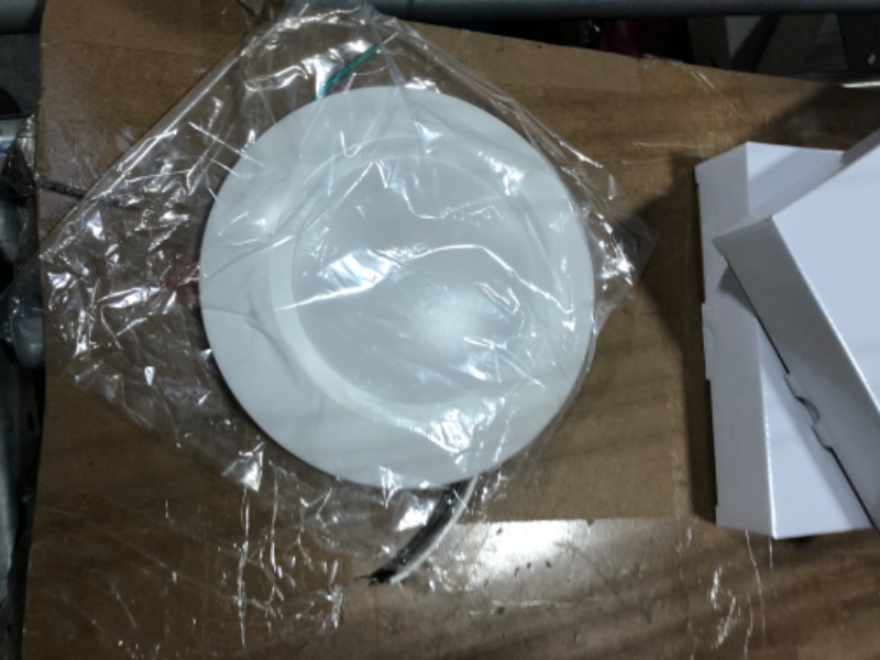 Photo 3 of JULLISON 6 Inch LED Low Profile Recessed & Surface Mount Disk Light, Round, 15W, 900 Lumens, 5000K Day Light White, CRI80, Driverless Design, Dimmable, ETL Listed, White